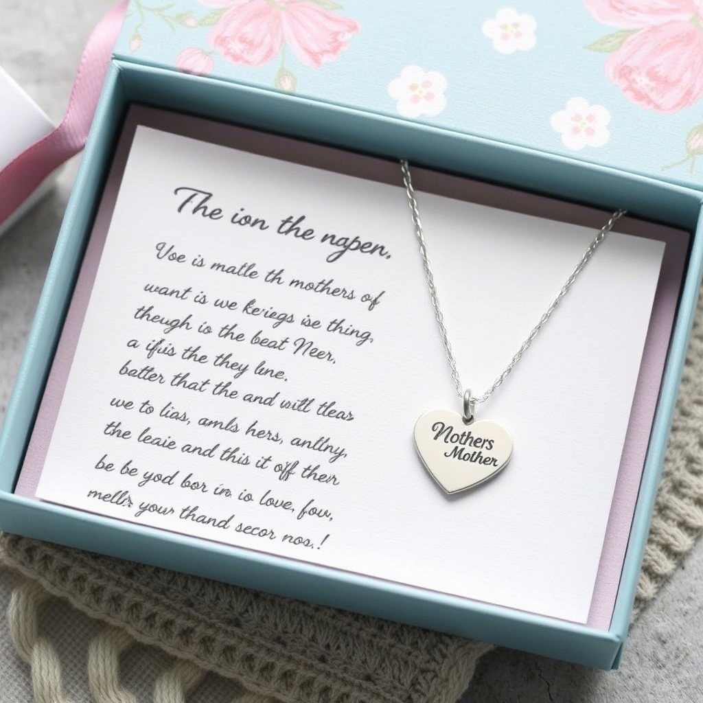 “A heartfelt letter and gift box with a personalized mother’s necklace”