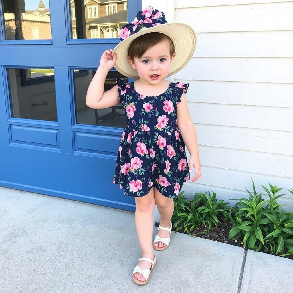 Adorable toddler outfits with floral and animal prints for summer wear