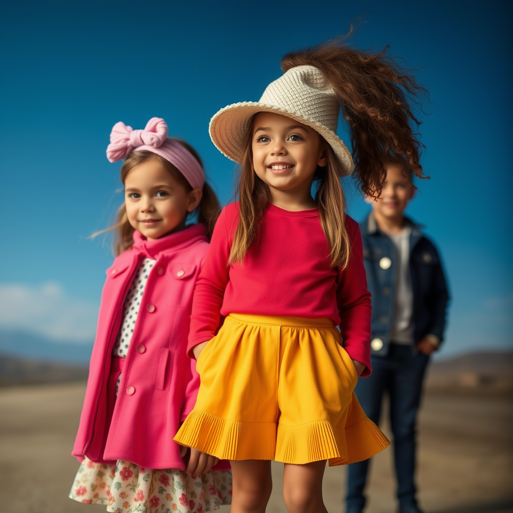 American children fashion models showcasing latest kids’ clothing trends