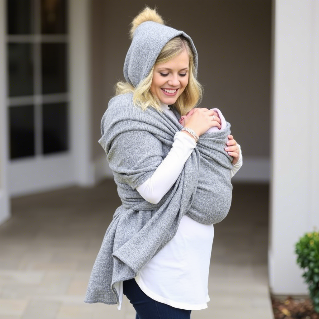 Baby wearing layered outfit for changing weather
