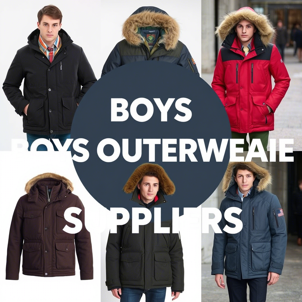 Boys’ outerwear suppliers showcasing winter jackets and coats