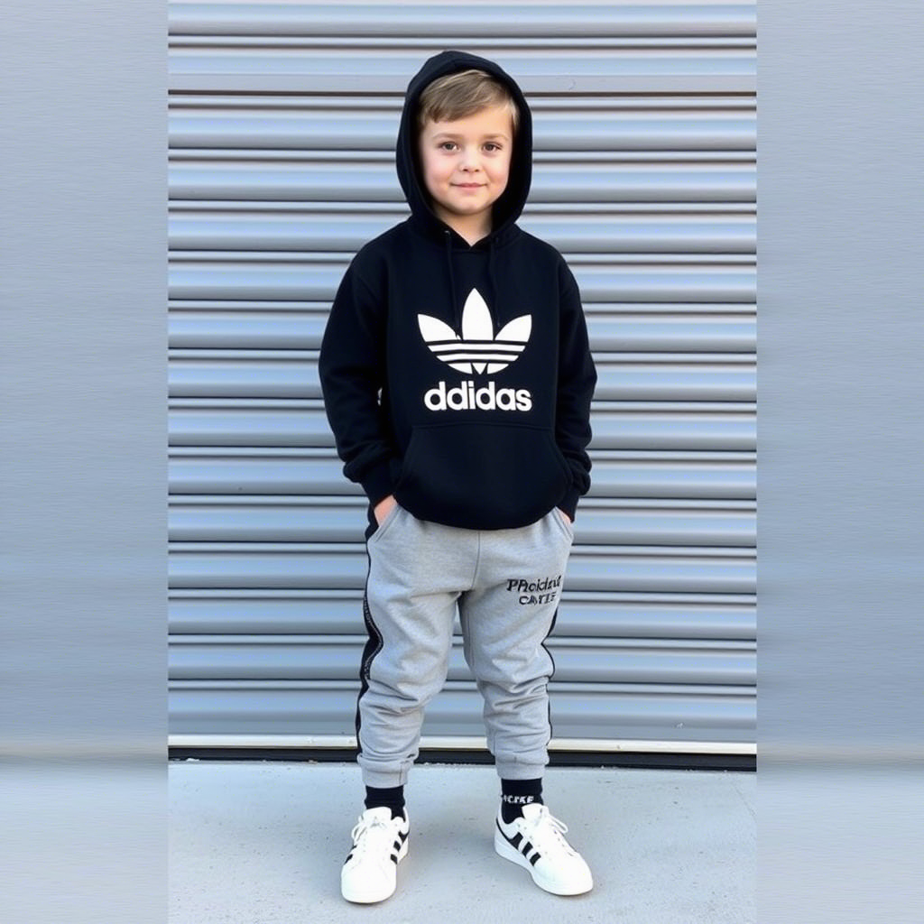 Casual boy’s outfit with a hoodie and jogger pants