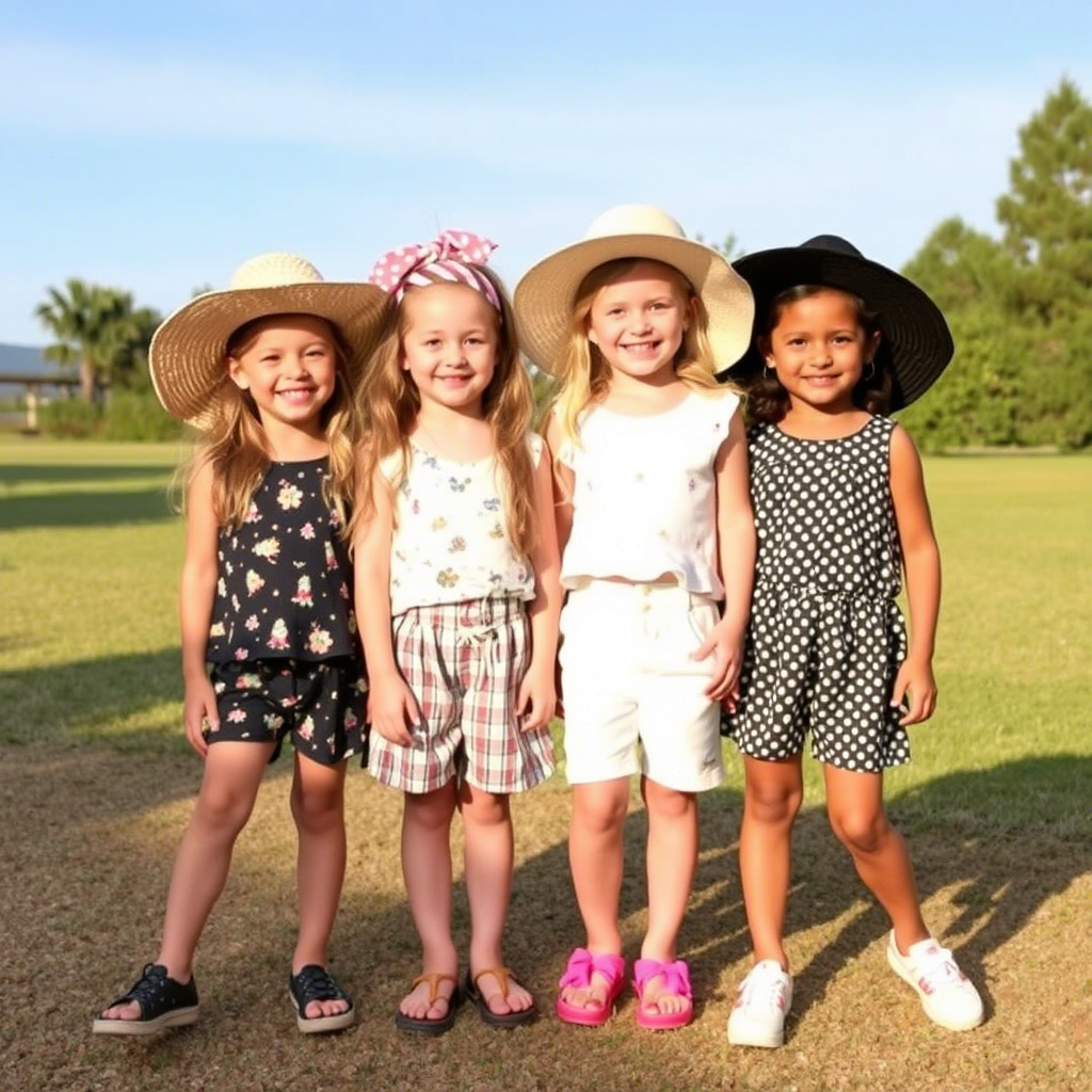 Children’s apparel manufacturer showcasing adorable summer outfits
