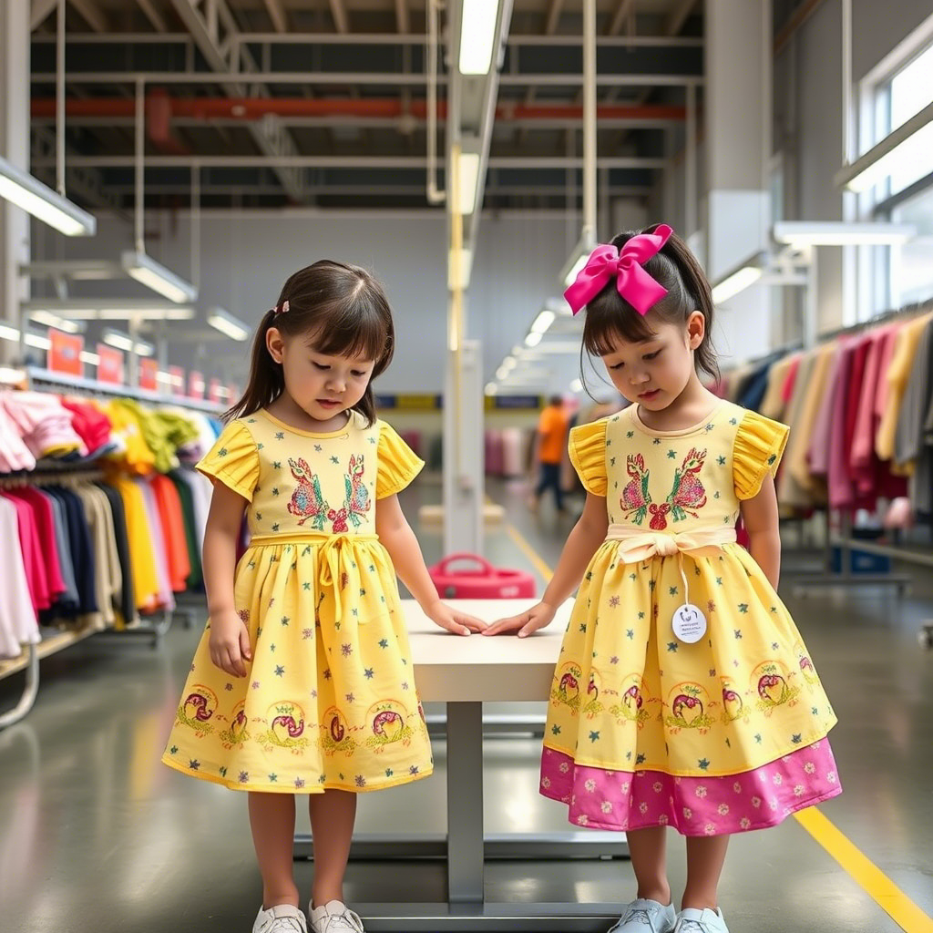 Children’s clothing factory in China with vibrant fabrics