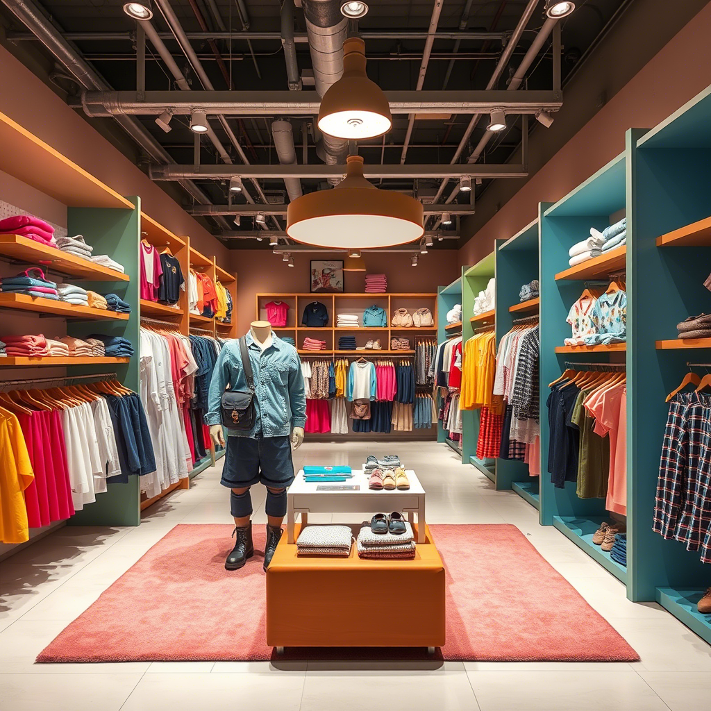 Children’s clothing factory outlet in China with diverse color palette