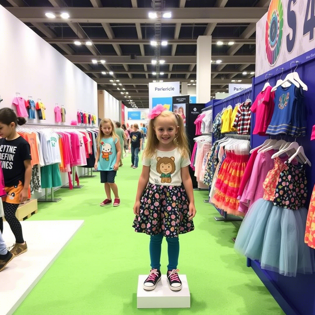 “Colorful children’s apparel suppliers at USA trade show”