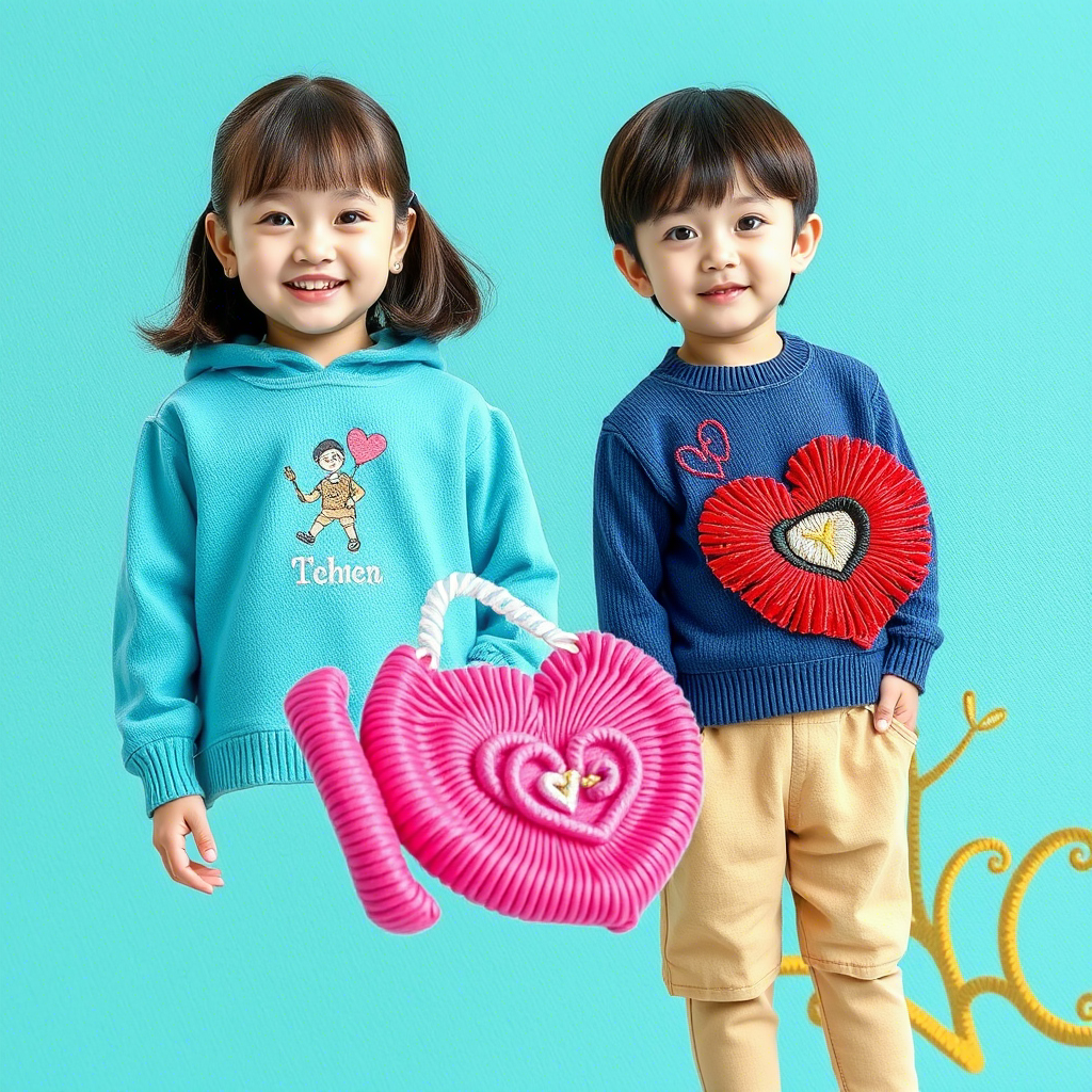 Colorful children’s apparel with personalized embroidery from China suppliers