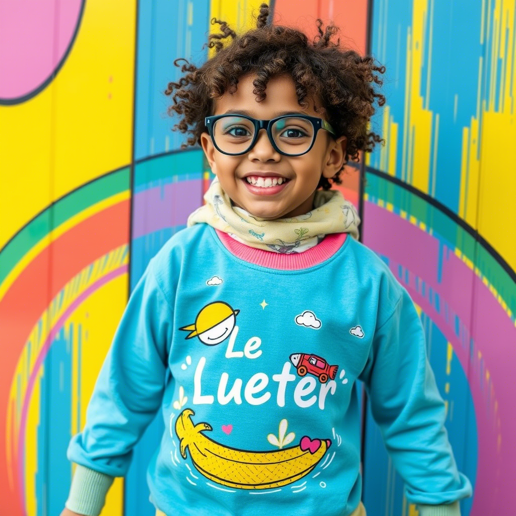 Colorful children’s clothing with custom designs for a new brand