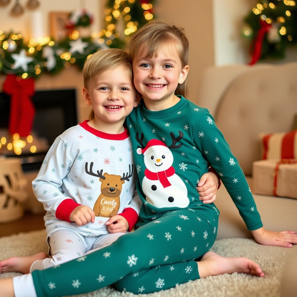Cozy holiday-themed sleepwear for kids to lounge around the house