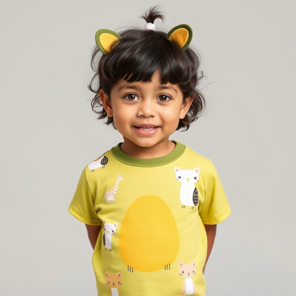 Cute animal designs on adorable kids’ clothing for a brand’s summer collection