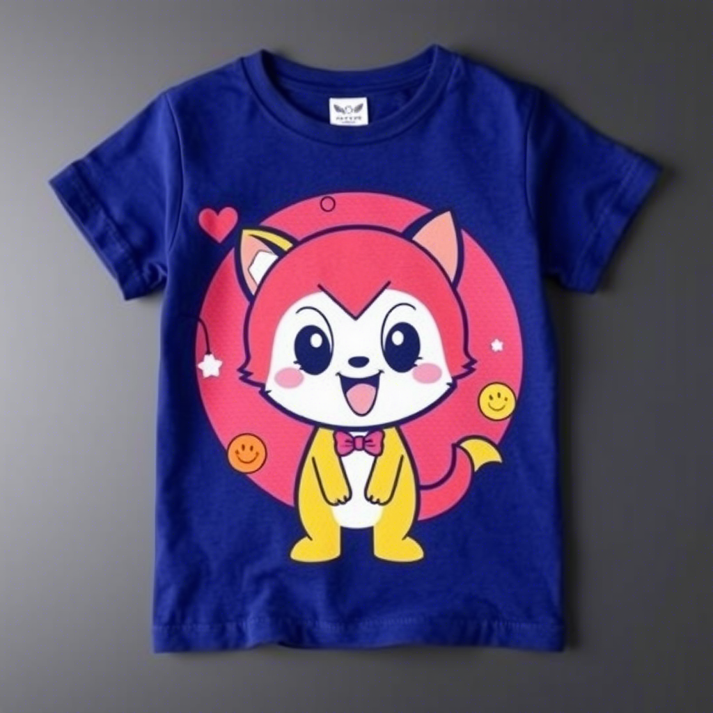 Cute cartoon character prints on kids' wholesale clothing