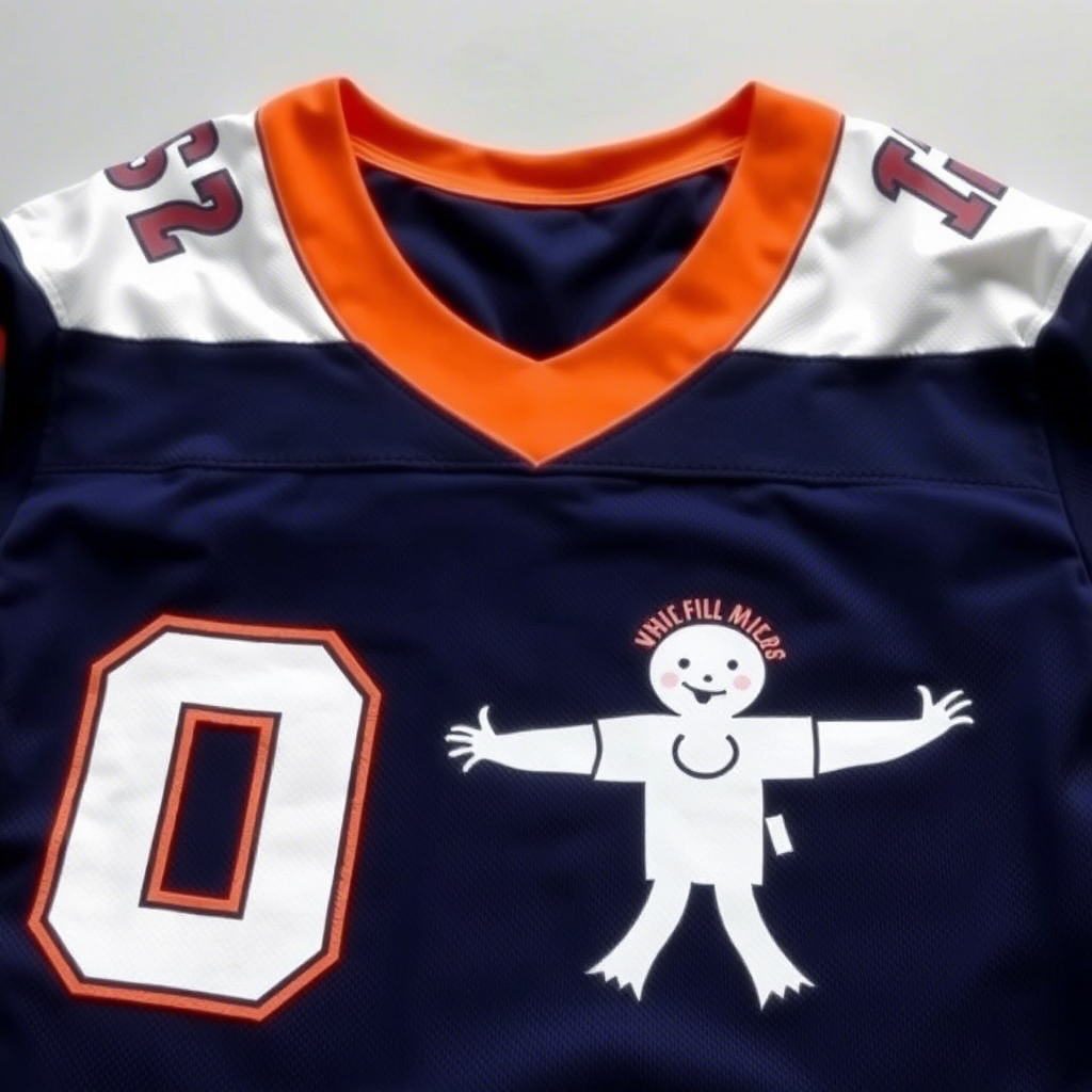 Dad’s favorite sports team jersey with kids’ drawings
