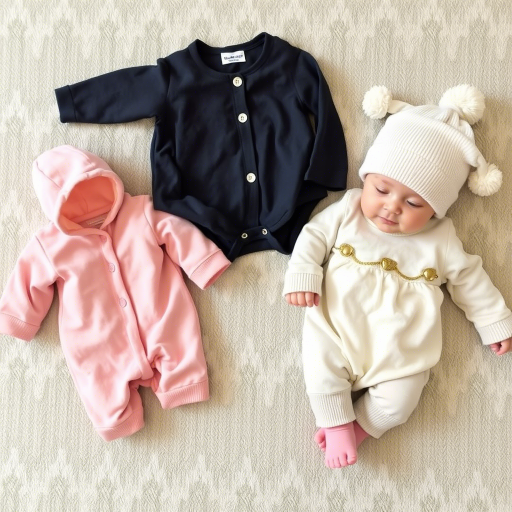 Eczema friendly baby outfits with soothing colors and textures