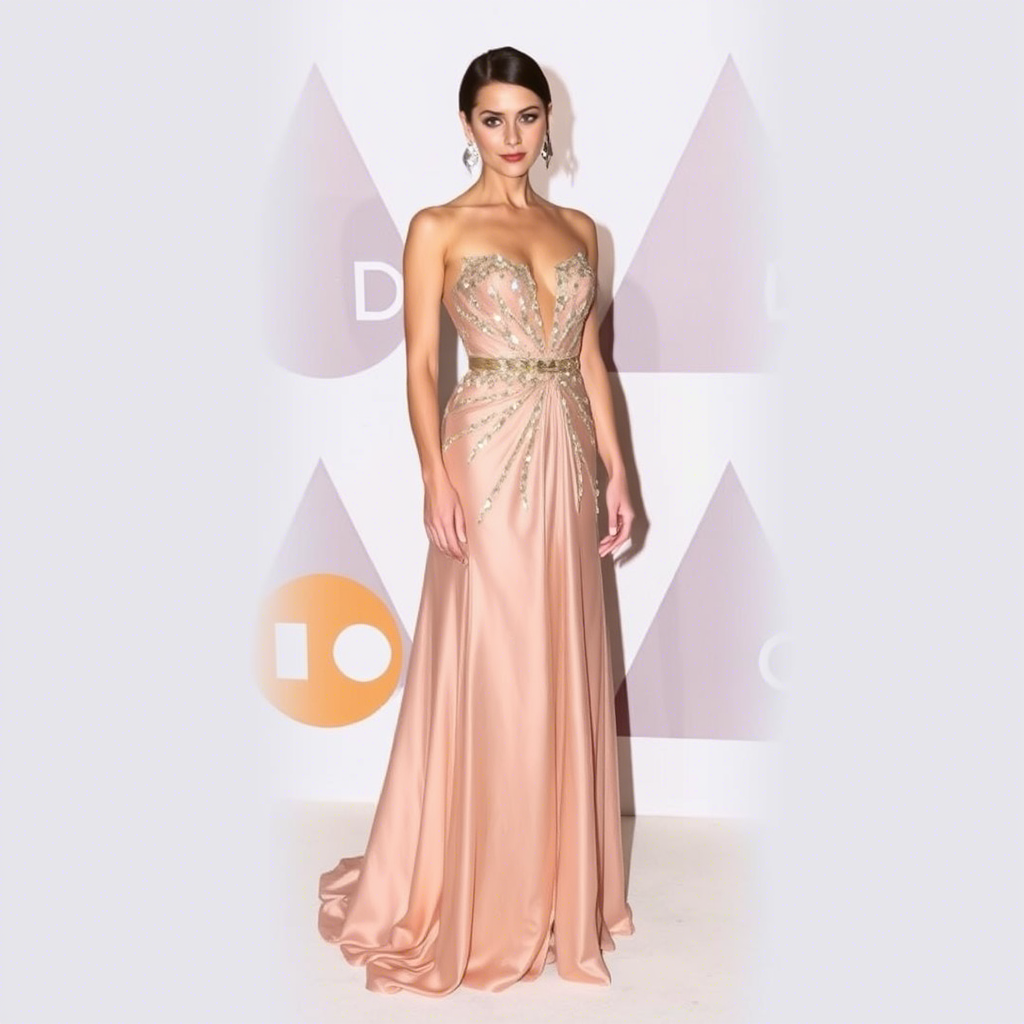 Elegant evening gown for a red-carpet event