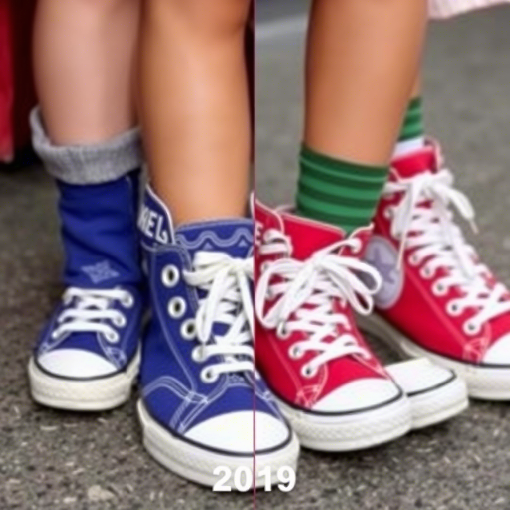 Evolution of kids footwear styles over decades
