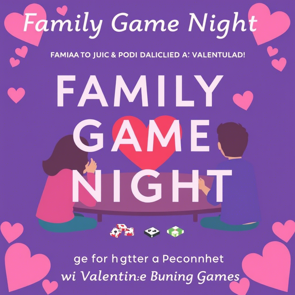 Family game night with Valentine’s Day-themed board games