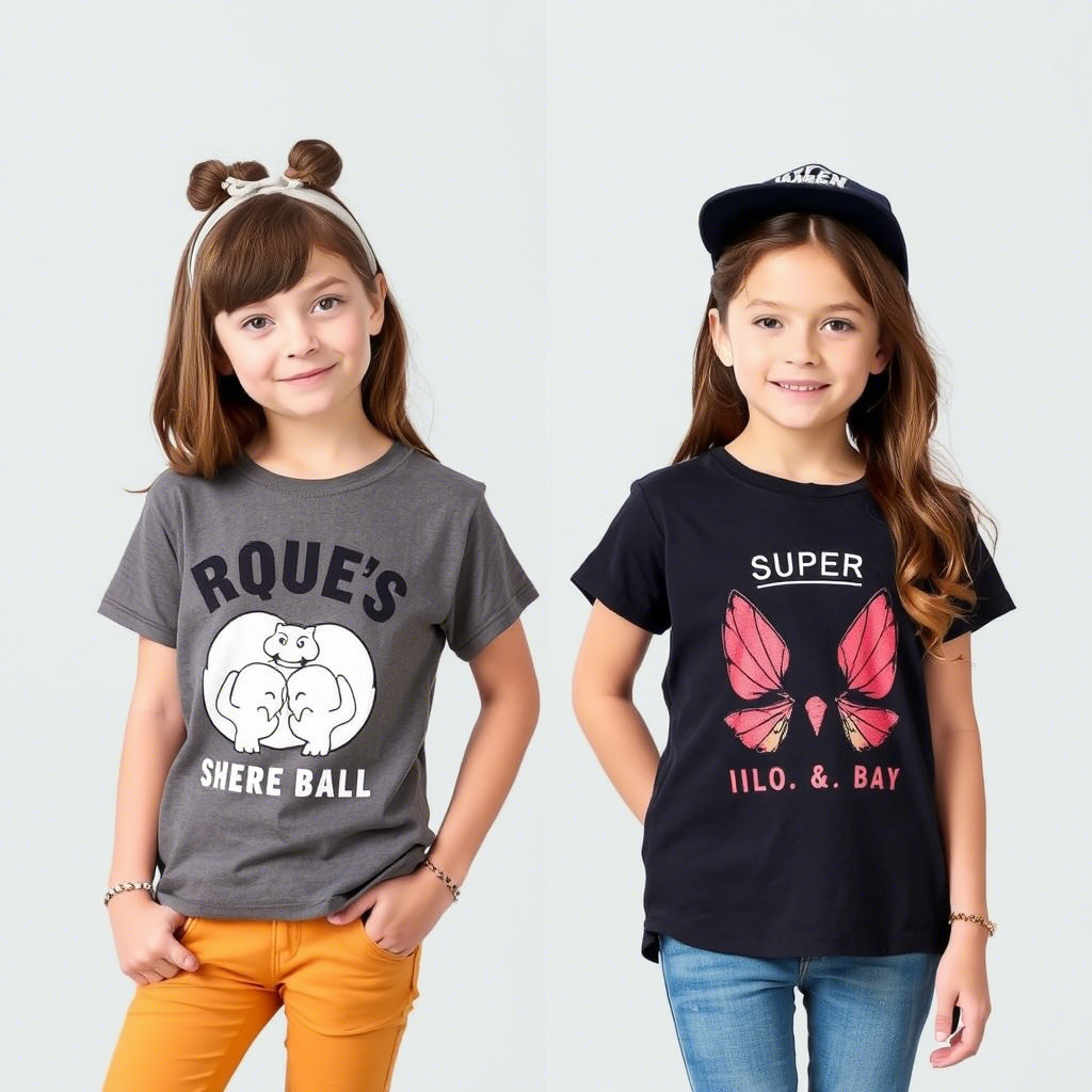 Fashionable graphic tees for girls in bulk
