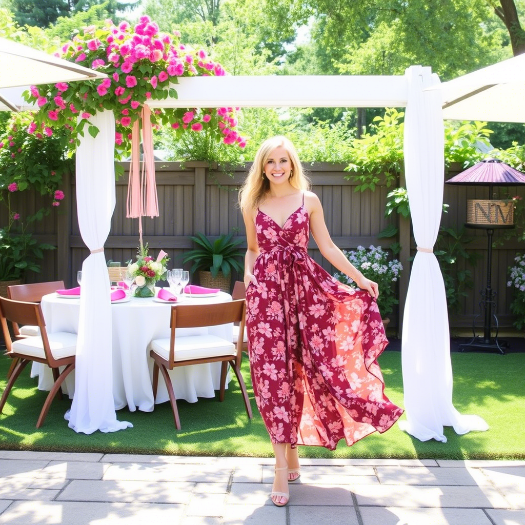 Flowy sundress for a summer garden party