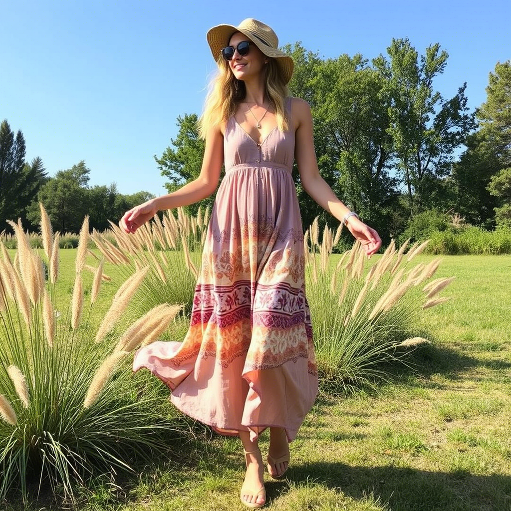 Flowy sundresses for a bohemian chic look