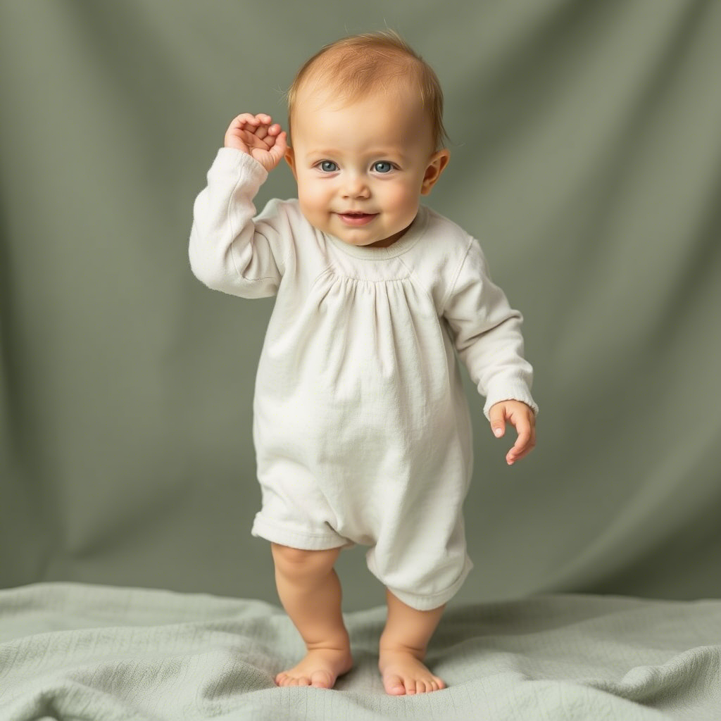 Gentle baby clothing with natural fibers for sensitive skin