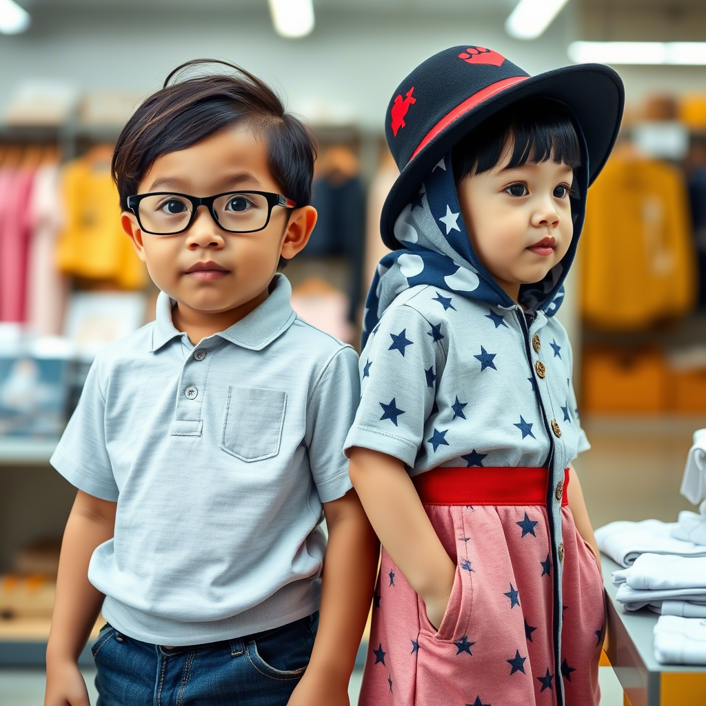 Global kids fashion, Chinese and American clothing manufacturers side by side