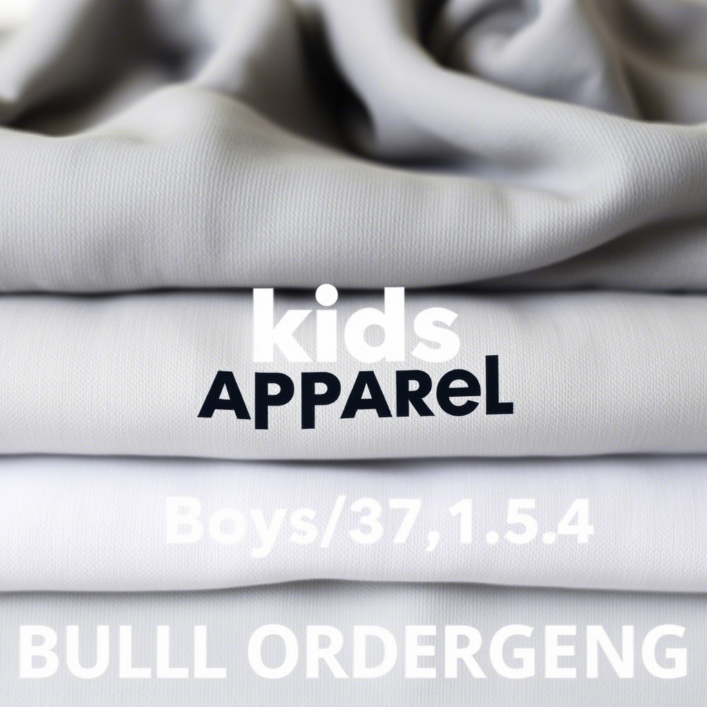 Kids apparel brand logo on a bulk order of boys clothing shipment