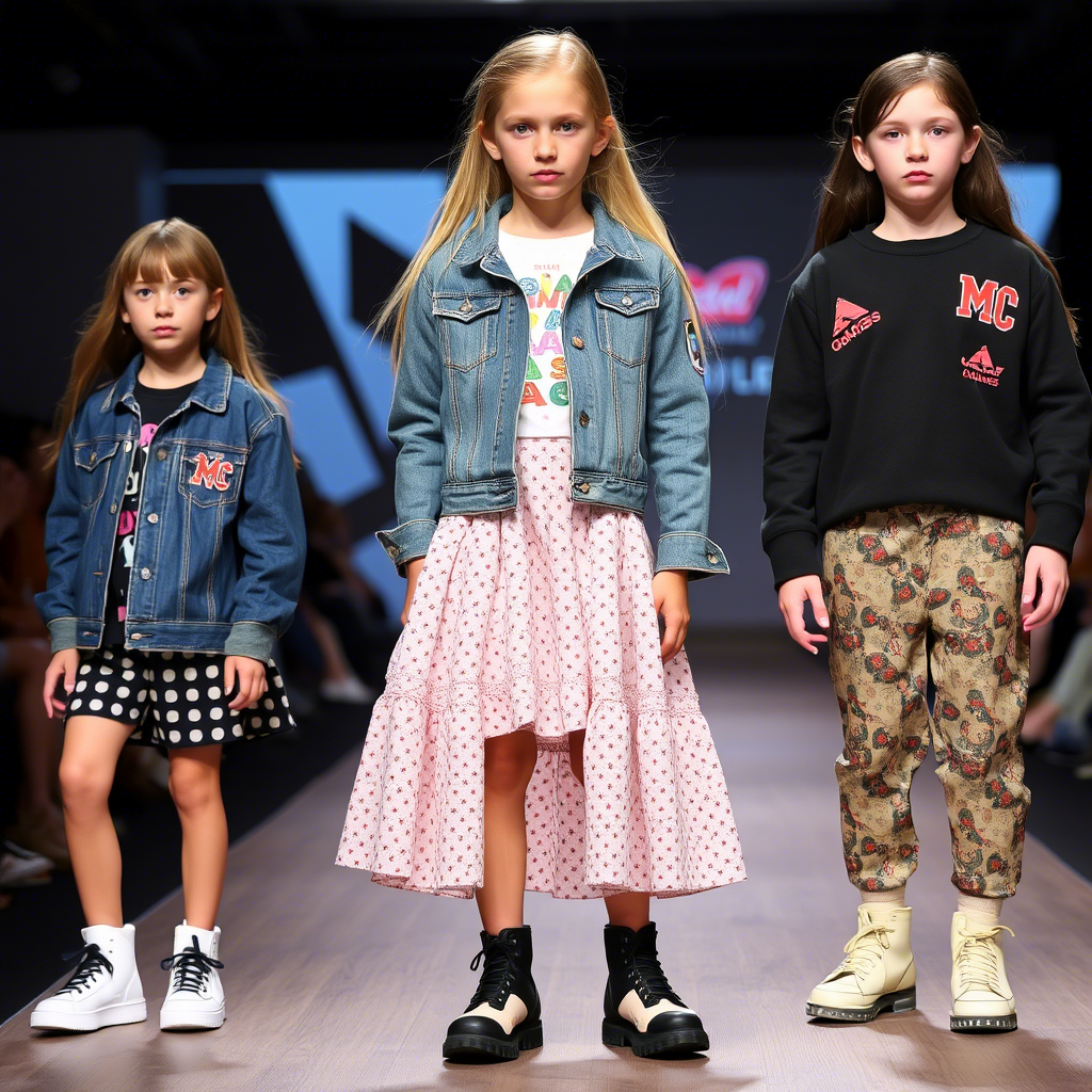 Kids fashion models showcasing latest apparel trends