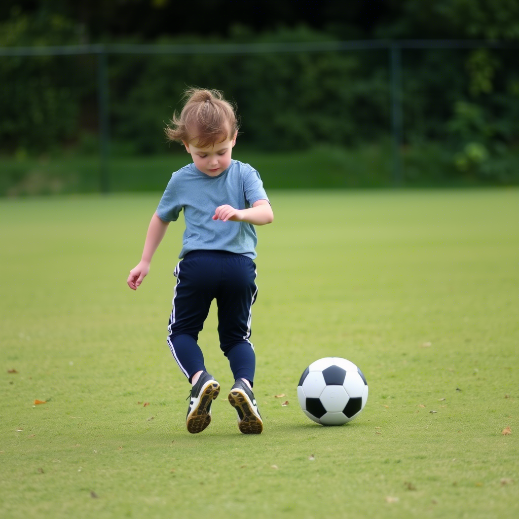 Kids playing soccer in comfortable athletic pants