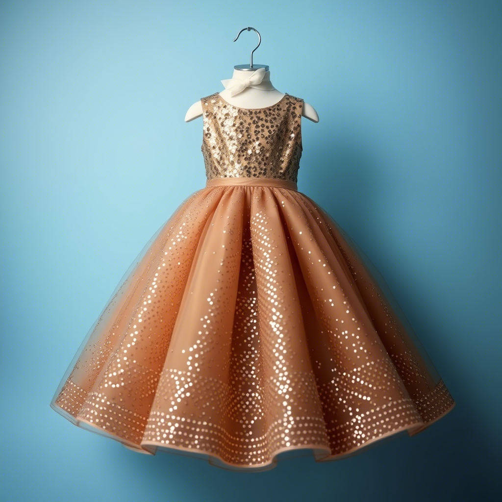 Kids sequined dress for festive occasion celebration