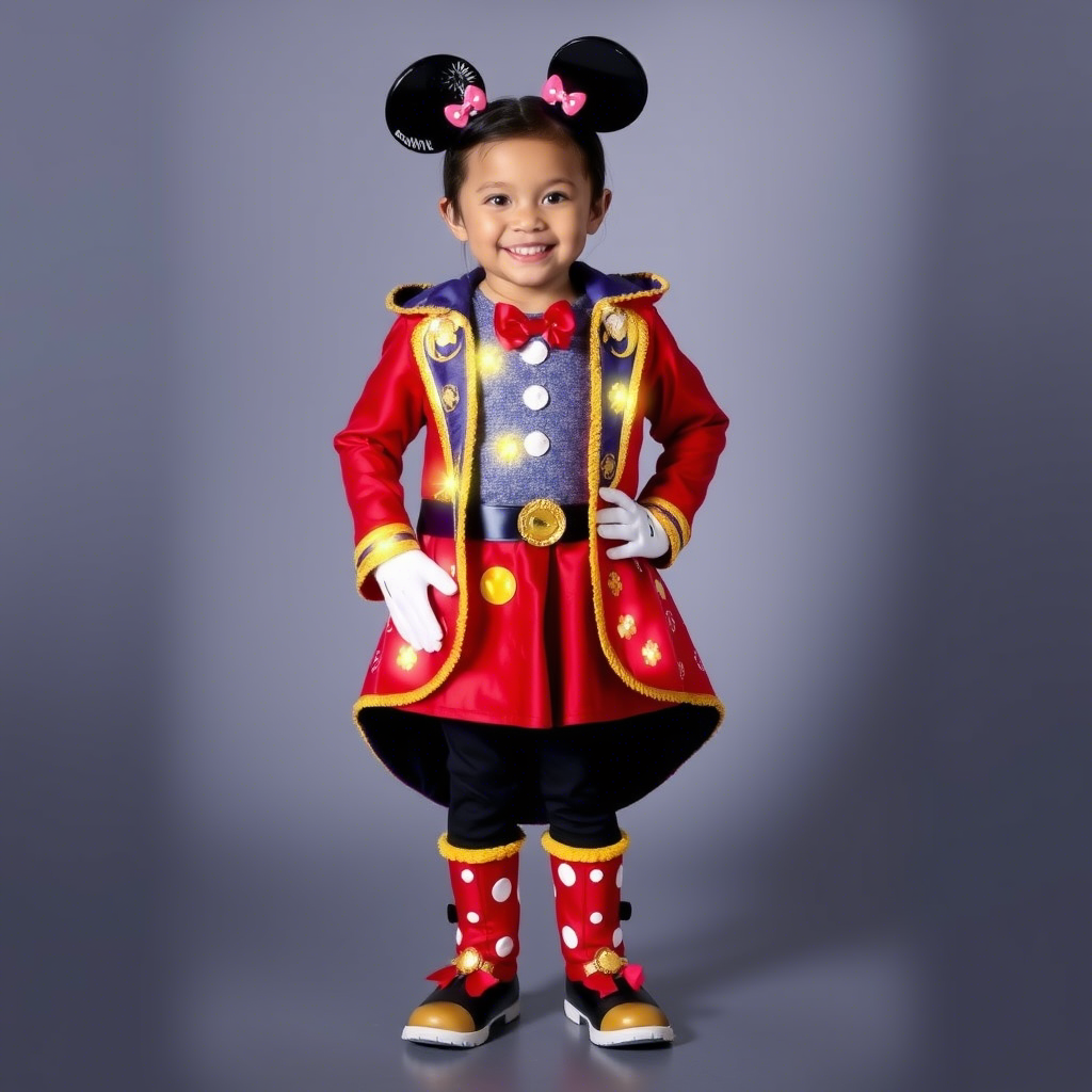 Lezonkids Disney Mickey And Friends magical wardrobe with glowing accessories