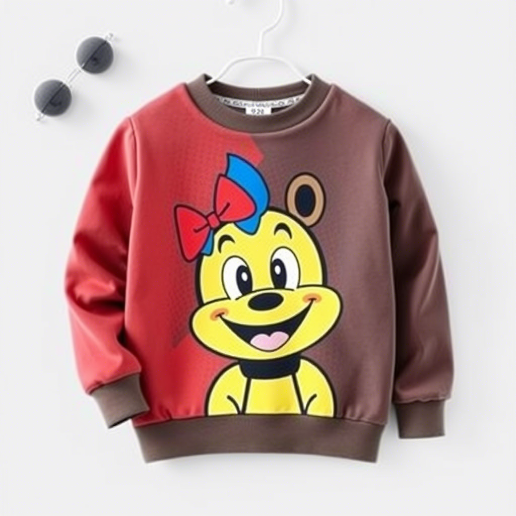 Lezonkids toddler sweatshirt set with cartoon character design on front