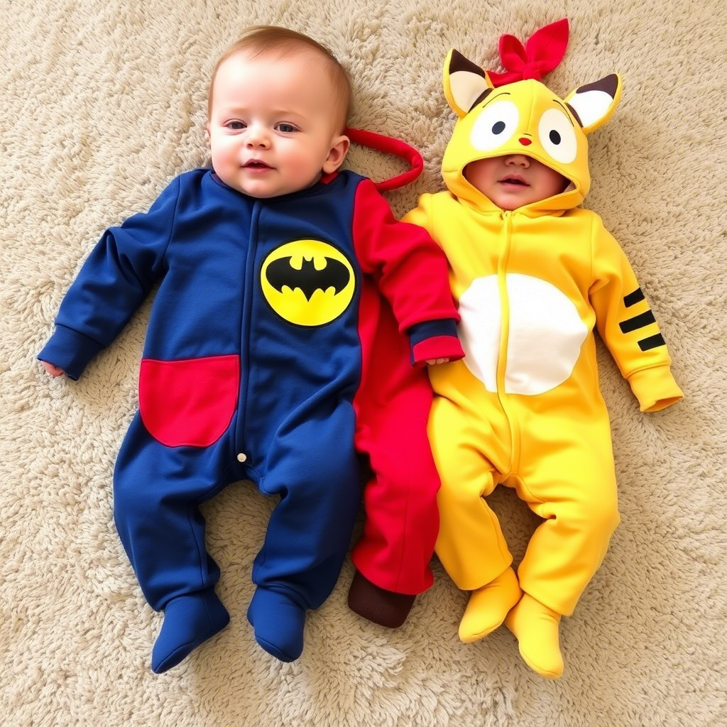 Magnetic onesies for infants with adorable cartoon characters