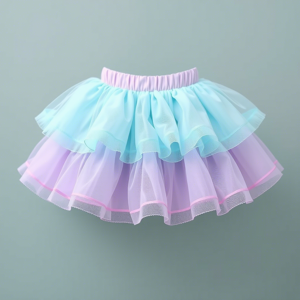 Pastel colored tiered skirts for kids, ideal for wholesale fashion