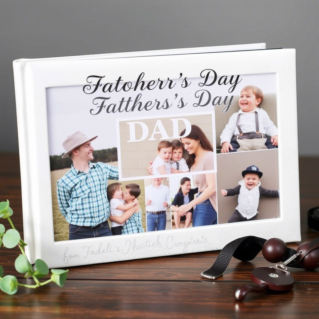 “Personalized photo album for dad on Father’s Day”