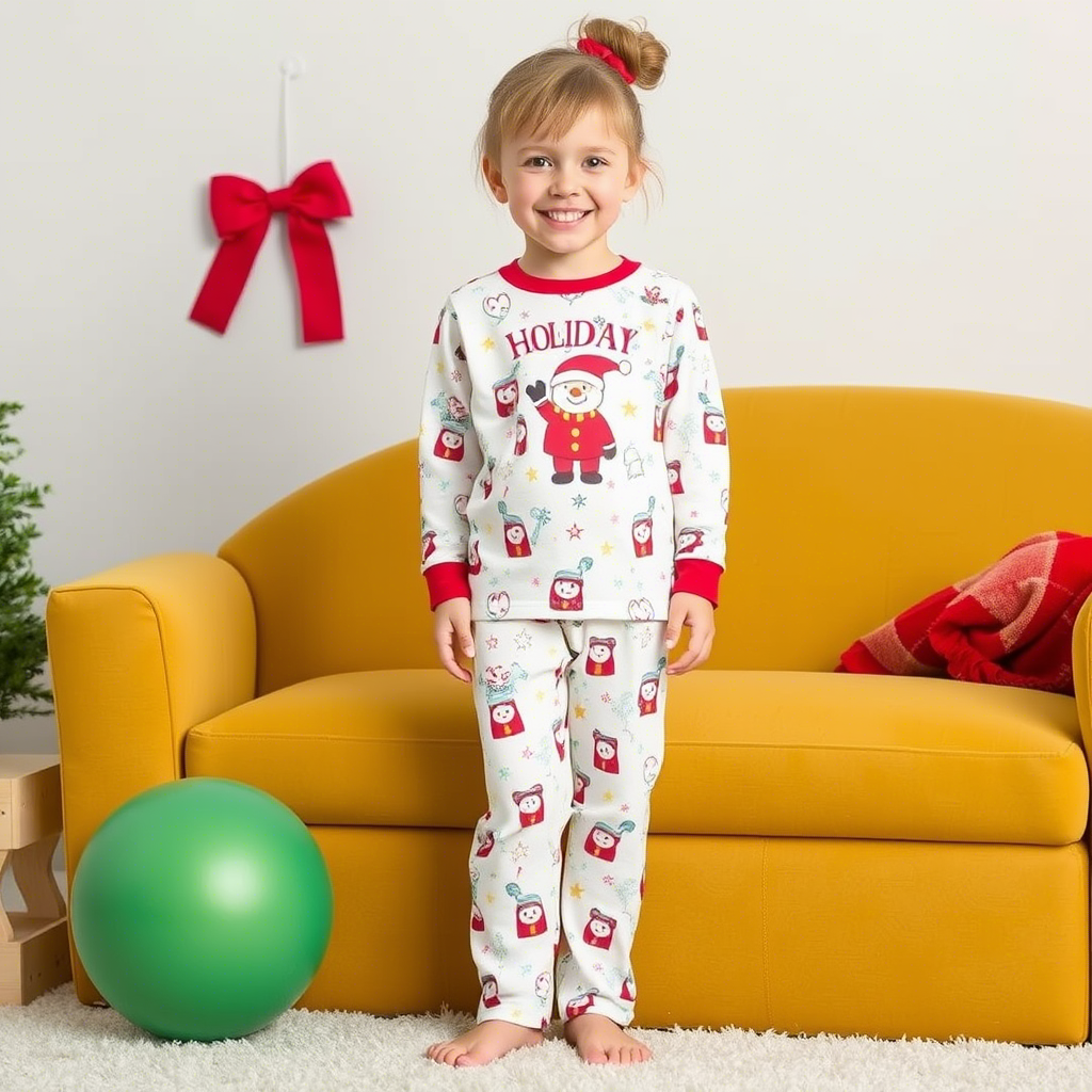 Soft and cozy kids pajamas with holiday themes for bulk orders