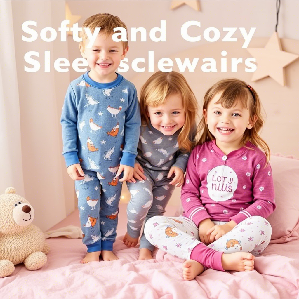 Soft and cozy kids sleepwear with fun designs for bulk buyers