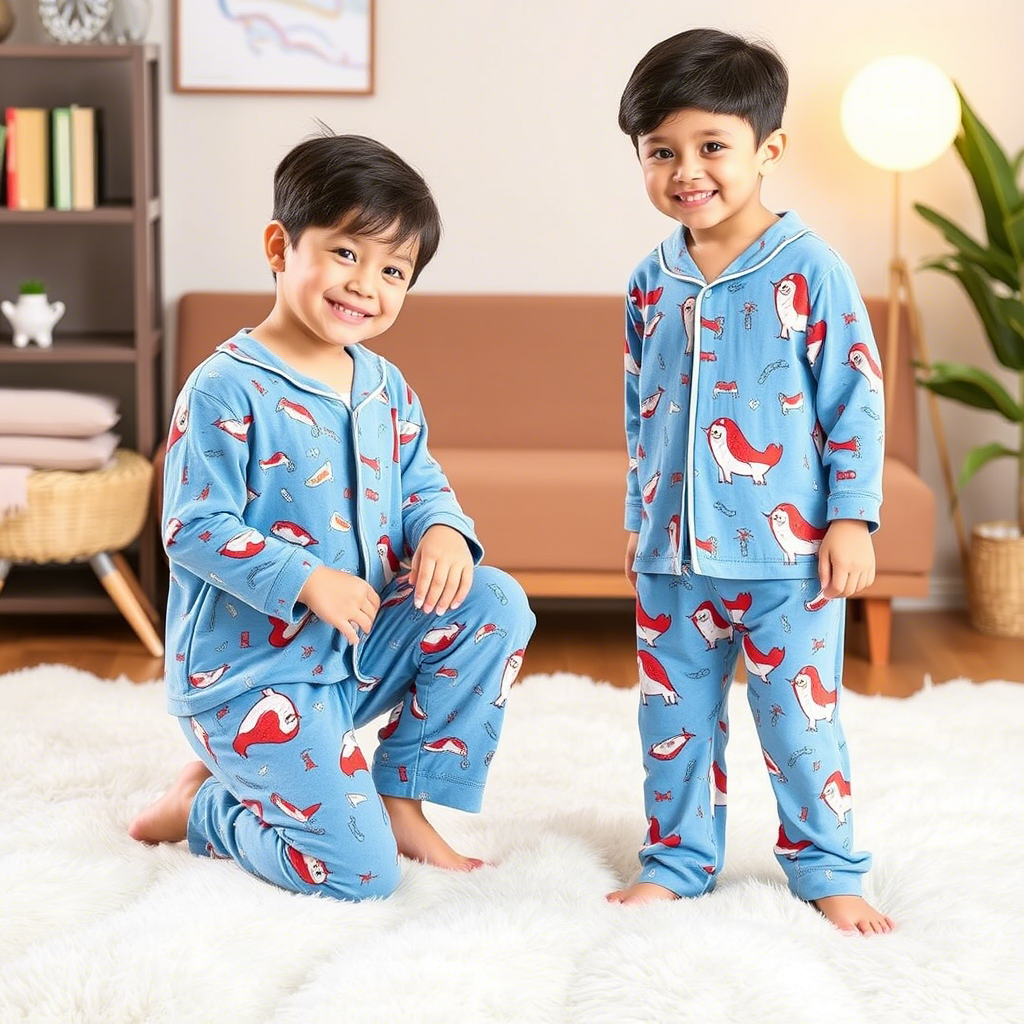 Soft plush kids pajama sets with fun designs wholesale