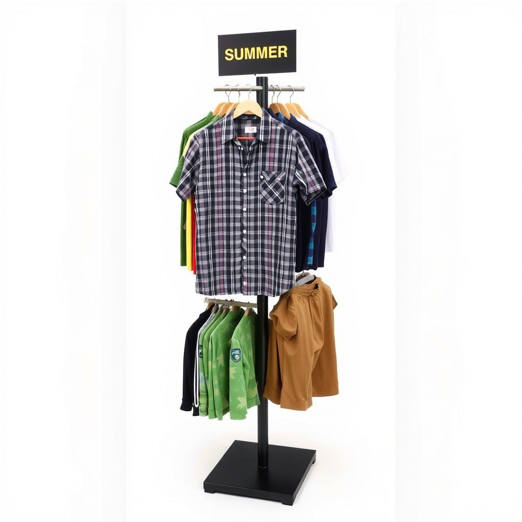 Summer boys’ clothing wholesale display stand