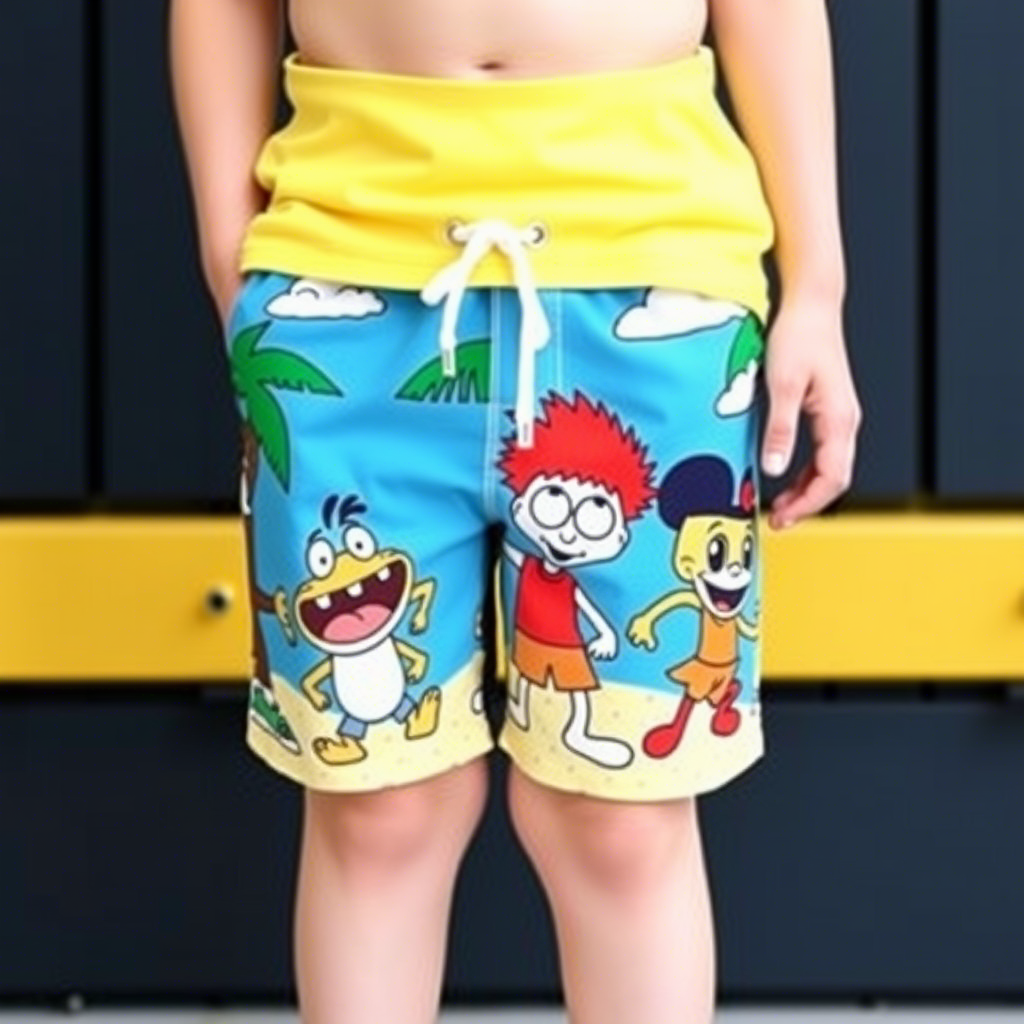 Summer boys’ shorts with cartoon characters for kids