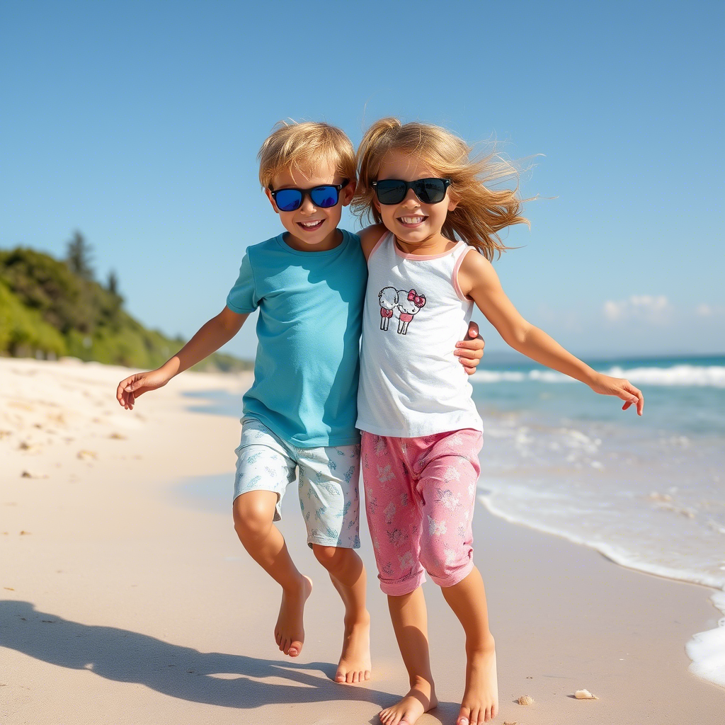 Summer fun with kids wearing lightweight, breathable shorts and PJs