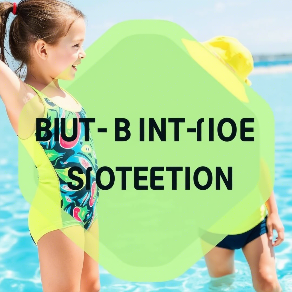 Swimwear with built-in UV protection for kids outdoor