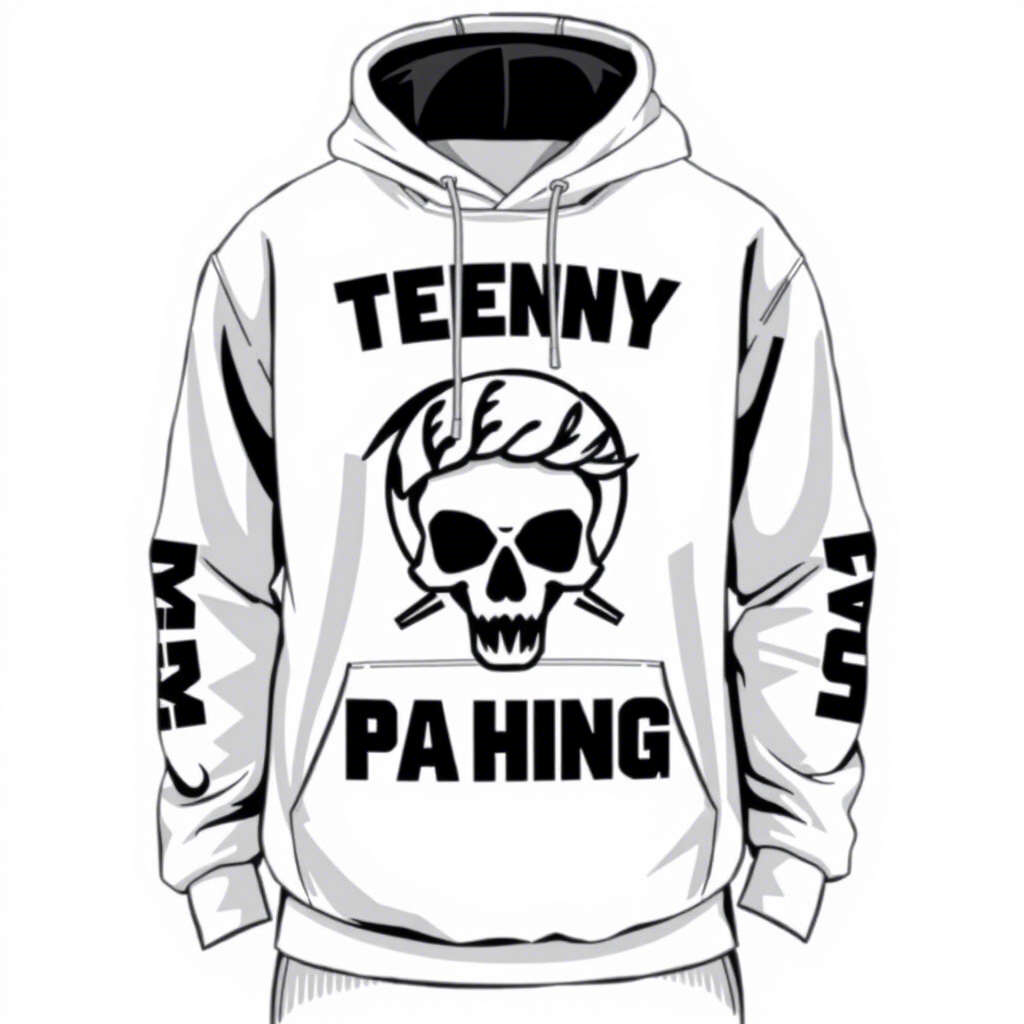 Teenage fashion with bold graphics on custom hoodies