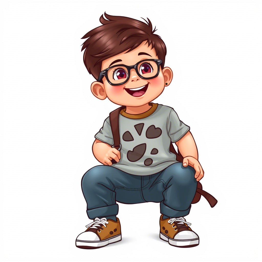 Toddler boy wearing casual outfit with fun cartoon design