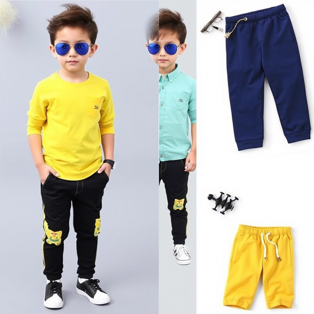 Toddler boy’s fashion, vibrant kids clothing for wholesale sale