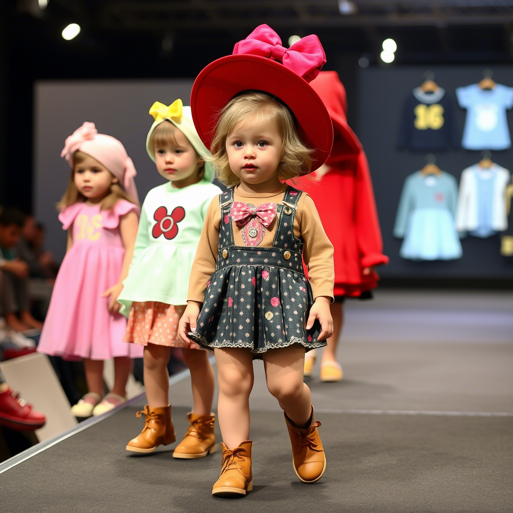 Toddler fashion show with various wholesale clothing