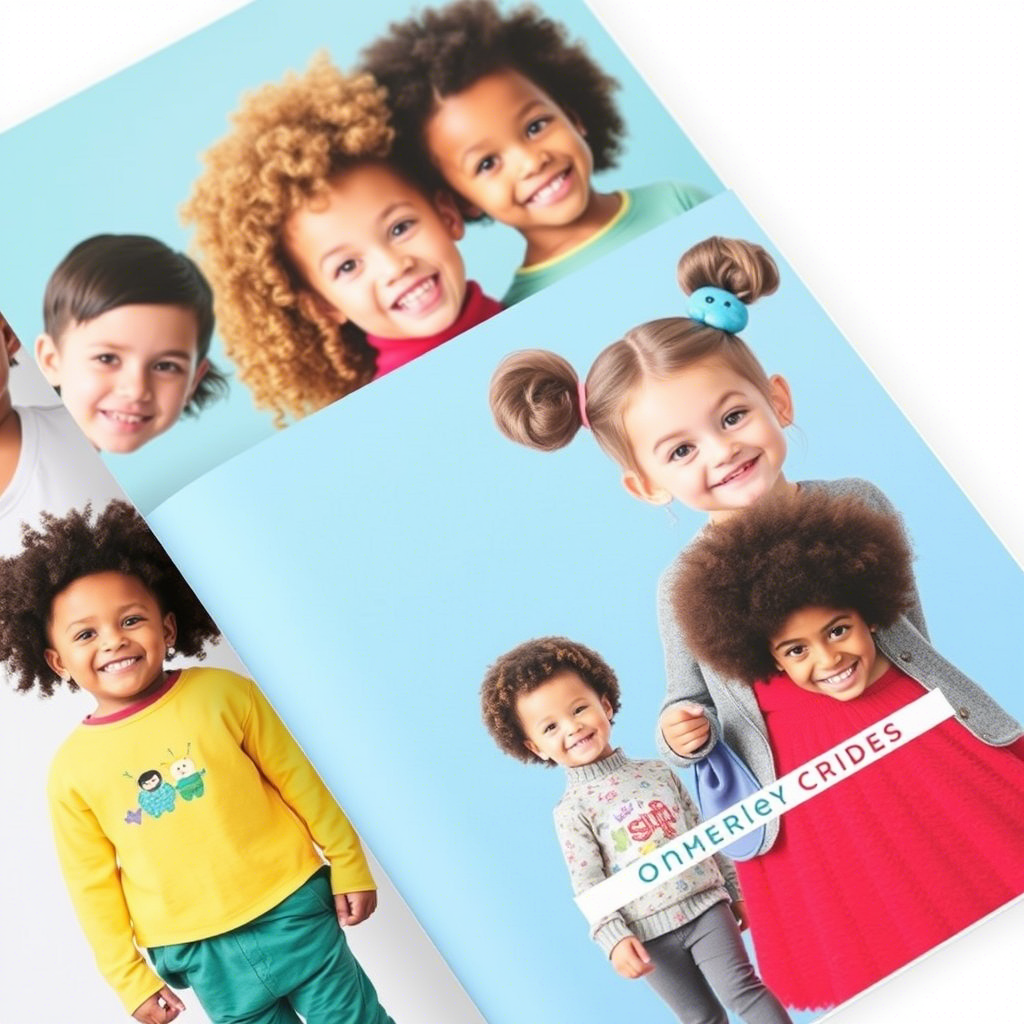 Vibrant children’s apparel wholesale catalog with diverse styles and designs