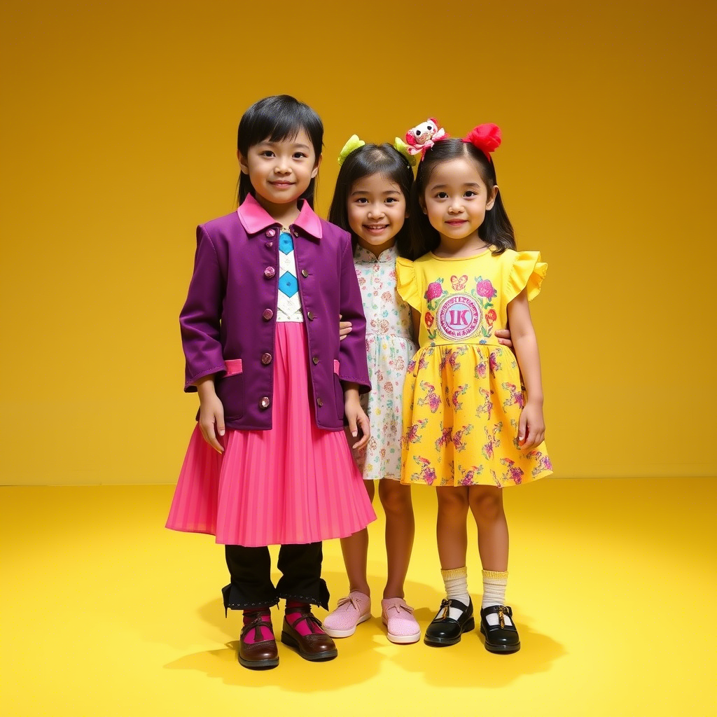 Vibrant children’s outfits, China and USA manufacturers showcased together