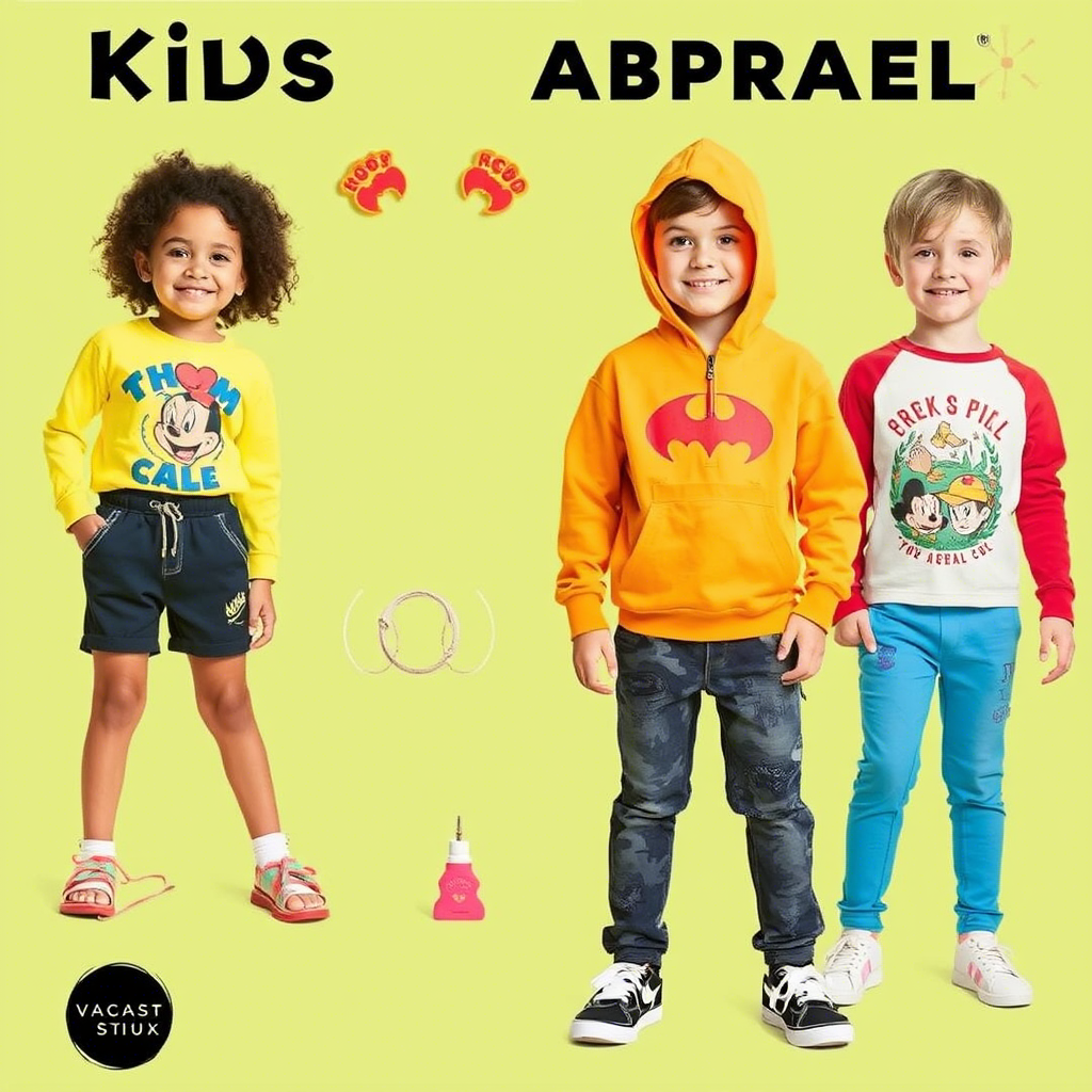 Vibrant kids’ apparel with brand names for online sale