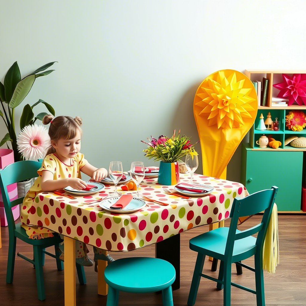 Vibrant kids’ fashion laid out on a wholesale table