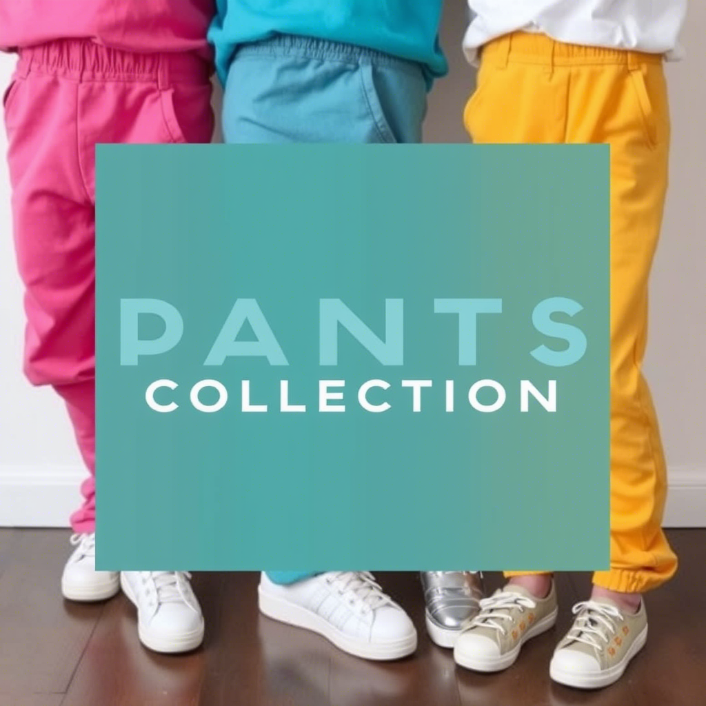 Vibrant kids’ pants collection, various styles for wholesale distribution